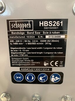 Scheppach HBS 261 - pásová pila - 3