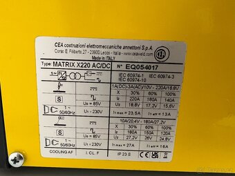 TIG svářečka MATRIX X220 AC/DC 230V Xvision control CEA - 3
