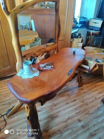 epoxidový nábytek s minerály, toaletní stolek, stojací lampa - 3