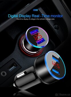 CL multi USB rychlonabíječky do auta,s LCD,podsvícením,QC3.0 - 3