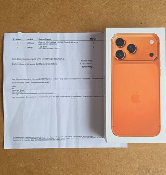 iPhone 17 Pro Max 256GB Cosmic Orange NEROZBALENÝ - 3
