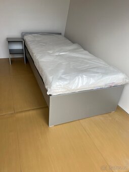 Postel 80x200 cm šedá - 3