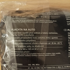 Ochranná plachta na auto - nová z LIDLu, velikost M - 3