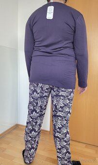 3XL Fialová sada 2 kusů dámského domácího oblečení/pyžama - 3