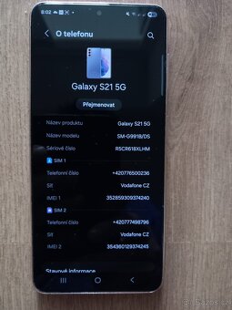 Samsung Galaxy S21 5G (G991B) Violet, 128GB pěkný stav - 3