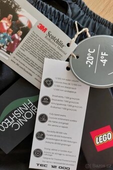 Nové černé nepromokavé zimní kalhoty, oteplovačky,146, Lego - 3