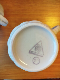 staré porcelánové hrnky 1/4 litru Royal Dux Bohemia - 3