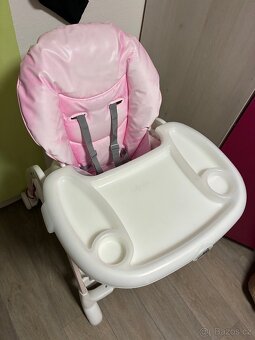 Dětská jídelní židle CAM růžová - 3