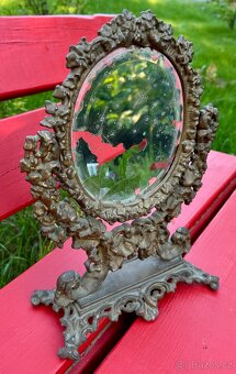 Starožitné zámecké toaletní zrcadlo původní stav - 3