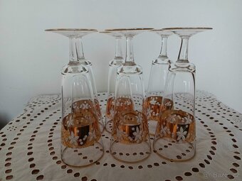 RETRO SKLENICE NA SEKT -"TRUMPETY" - 17,5 cm - 3