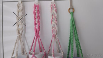 DEKORACE PRO KVĚTINÁČE - MAKRAMÉ- SLEVA - 3