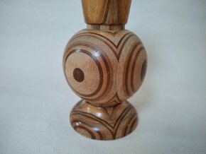 Retro dřevěná váza dekorativní 2 - 3