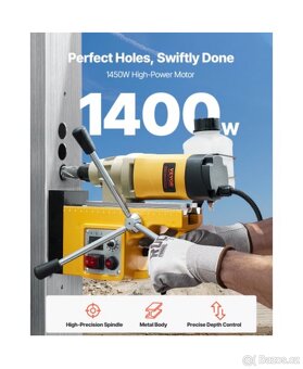 Magnetická vrtačka 1400W Mag vrtací lis 2palcový - 3