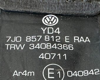 Pravý zadní pás 7J0857812E VW Transporter T5 7J FL r.v. 2011 - 3