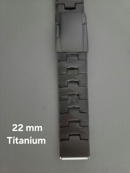 Titanové řemínky CUBE pro Garmin QuickFit 22 a 26 mm - 3