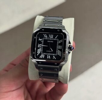 Seiko Mod Santos Black Dial - 3