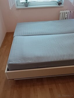 Kompletní bilá Postel 200x180 cm, vysoký lesk - 3