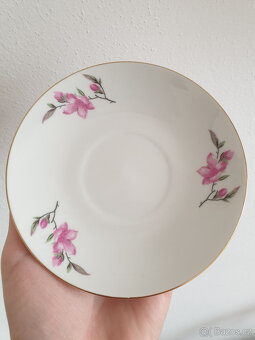 Magnolie porcelánový šálek hrníček na čaj s pokličkou - 3