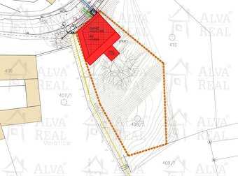 Prodej stavebního pozemku 589 m² pro stavbu RD v obci Vel... - 3