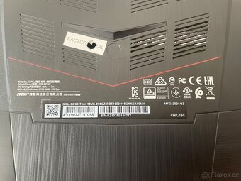 Herní notebook (set) MSI GF65 Thin 10UE-098CZ - 3