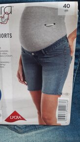 Těhotenské džínové kraťasy vel. 40 - nové - 3