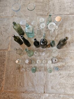 Konvolut sklenice, misky ,lahve - sklo, porcelán, keramika - 3