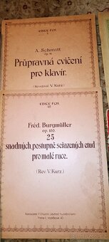 Staré noty - škola hry na klavír, průpravná cvičení - 3