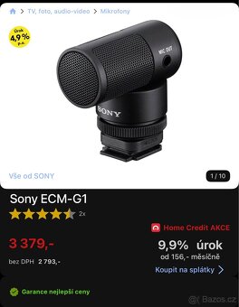 Mikrofon Sony ECM-G1 - 3