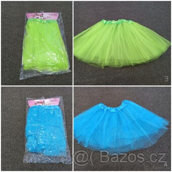 Nové tylové tutu sukně, délka 40 cm, cca 7-11 let - 3
