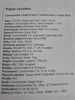 Silniční kolo Cannondale - 3