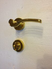 Dveřní WC rozetová klika / kování, zlatá lesk /28ks - 3