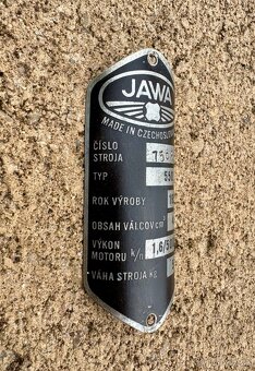 Jawa 50 550 555 pionýr - výrobní štítky - 3