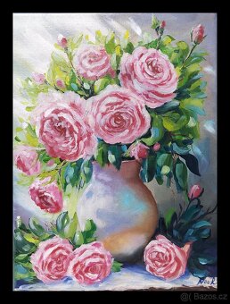 Olejomalba "Raní svět a růže " - 3