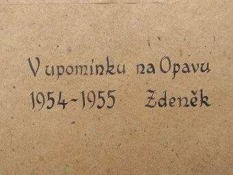 Obraz V. Čech, Portrét Opava 1955, olej 50x42 - 3