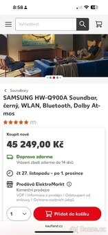 Soundbar Samsung Q900A + bezdrátové bedinky - 3