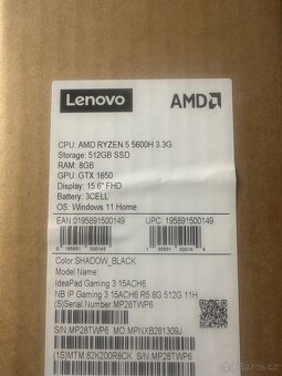 Lenovo Ideapad gaming3 15ACH6 - 3