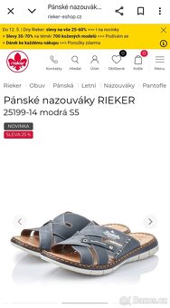 Rieker pánské nazouváky vel. 42 - 3