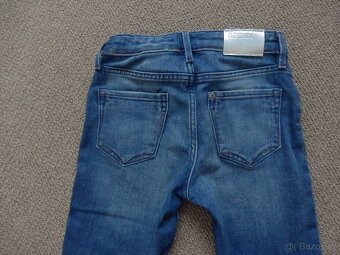 Džíny vel. 116 rifle trhané, skinny fit H&M - 3