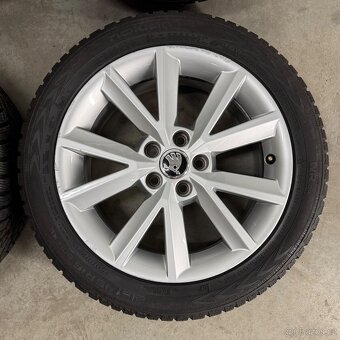 Alu kola Škoda, zimní Nokian 6mm 215/45 R16, 5x100 - 3