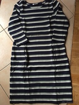 Šaty proužkované 3/4 rukáv velikost 36/38, Tchibo - 3