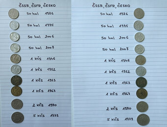 Staré mince (ČSSR,ČSFR,ČR + zahraničí) - 3