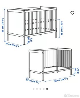 Dětská postýlka s matrací Ikea - 3