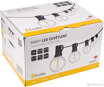 2x LED venkovní řetěz žárovky osvětlení 20m - 3