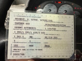 Peugeot Partner DANGEL 4X4 1.6Hdi 66KWr.v2006 Vadný motor - 3