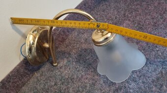 Prodám 2x bronzovou nástěnnou lampu - 3