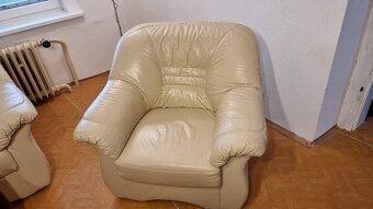 Kožená sedací souprava rohová - 3