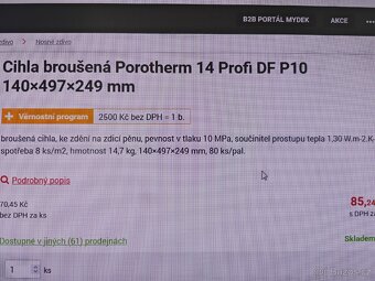 Cihla broušená Porotherm 14 Profi - 3