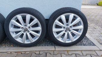 Alu kola originál 5x100 r16 vw Polo letní pneu - 3