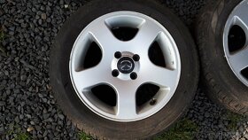 Alu kola 4x100 15" s pneu 195/55-15 - 3