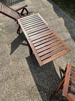 Zahradní nábytek IKEA ÄPPLARÖ - dvě křesla a rozkládací stůl - 3